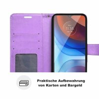 Handy Tasche für ZTE Blade Hülle Schutzhülle Klapphülle Flip Case Schale Etui BF Lila Blade V30 Vita