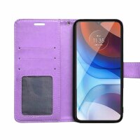 Handy Tasche für ZTE Blade Hülle Schutzhülle Klapphülle Flip Case Schale Etui BF Lila Blade V30 Vita