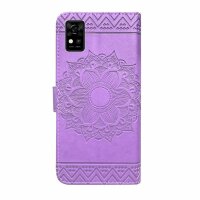 Handy Tasche für ZTE Blade Hülle Schutzhülle Klapphülle Flip Case Schale Etui BF Lila Blade V30 Vita