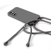 Handykette für Samsung Hanyhülle mit Band Hülle mit Kodel Smartphone Halskette Galaxy A14 Schwarz