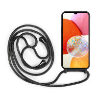 Handykette für Samsung Hanyhülle mit Band Hülle mit Kodel Smartphone Halskette Galaxy A14 Schwarz