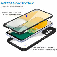 360° Grad Hülle für Samsung Galaxy A14 vollschutz mit Integriertem Displayschutz Schwarz