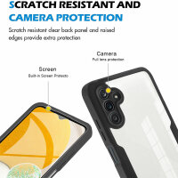 360° Grad Hülle für Samsung Galaxy A14 vollschutz mit Integriertem Displayschutz Schwarz