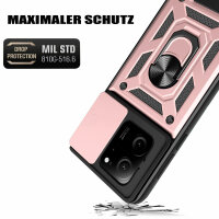 Outdoor Panzer Hülle Xiaomi 13T / 13T Pro Handyhülle Kameraschutz Ringhalter Rosegold