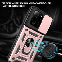 Outdoor Panzer Hülle Xiaomi 13T / 13T Pro Handyhülle Kameraschutz Ringhalter Rosegold