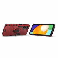 Hülle für Samsung Galaxy A13 4G, Schutzhülle Handy Tasche Ring Case Cover Bumper Rot