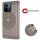 Hülle für Xiaomi Redmi 12C Handyhülle Handy Tasche Klapphülle Wallet Case Etui Grau