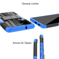 Handy Tasche für Samsung Galaxy Case Panzer Hülle Cover Schutzhülle Etui Bumper Galaxy S20+ SM-G985 Blau