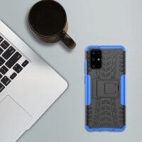 Handy Tasche für Samsung Galaxy Case Panzer Hülle Cover Schutzhülle Etui Bumper Galaxy S20+ SM-G985 Blau