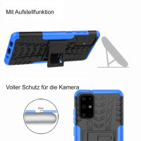 Handy Tasche für Samsung Galaxy Case Panzer Hülle Cover Schutzhülle Etui Bumper Galaxy S20+ SM-G985 Blau