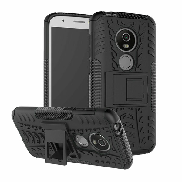 Handy Tasche Lenovo Motorola Panzer Hülle Hybrid Case Cover Schutzhülle Bumper Motorola Moto E5 Play Rot