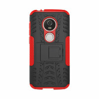 Handy Tasche Lenovo Motorola Panzer Hülle Hybrid Case Cover Schutzhülle Bumper Motorola Moto E5 Play Rot