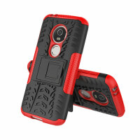 Handy Tasche Lenovo Motorola Panzer Hülle Hybrid Case Cover Schutzhülle Bumper Motorola Moto E5 Play Rot