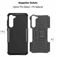 Outdoor Hülle für Samsung Galaxy S23+ Handyhülle Handy Tasche Bumper TPU Silikon Schwarz