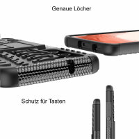 Outdoor Hülle für Samsung Galaxy S23+ Handyhülle Handy Tasche Bumper TPU Silikon Schwarz