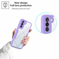 360° Grad Hülle für Samsung Galaxy S21 FE 5G mit Integriertem Displayschutz Lila