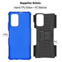 Schutz Hülle Xiaomi Handy Tasche Case Cover Silikon Schale Outdoor Handyhülle BF Xiaomi Redmi Note 10 Pro Blau
