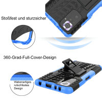 Schutz Hülle Xiaomi Handy Tasche Case Cover Silikon Schale Outdoor Handyhülle BF Xiaomi Redmi Note 10 Pro Blau