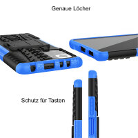 Schutz Hülle Xiaomi Handy Tasche Case Cover Silikon Schale Outdoor Handyhülle BF Xiaomi Redmi Note 10 Pro Blau
