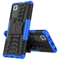Schutz Hülle Xiaomi Handy Tasche Case Cover Silikon Schale Outdoor Handyhülle BF Xiaomi Redmi Note 10 Pro Blau