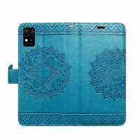 Handyhülle für ZTE Blade A71 – Klapphülle Mandala Blau