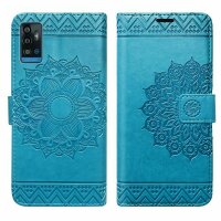 Handyhülle für ZTE Blade A71 – Klapphülle Mandala Blau