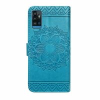 Handyhülle für ZTE Blade A71 – Klapphülle Mandala Blau