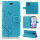 Huawei Handy Tasche Handyhülle Schutz Hülle Blumen Flip Cover Buch Case Etui Huawei Mate 20 Lite Blau