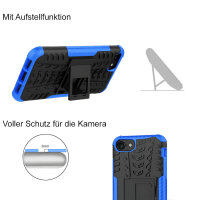 Handy Tasche für Apple iPhone Panzer Cover Case Schutz Hülle Etui Schale Bumper Apple iPhone SE 2020 Blau