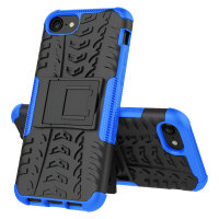 Handy Tasche für Apple iPhone Panzer Cover Case Schutz Hülle Etui Schale Bumper Apple iPhone SE 2020 Blau