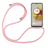 betterfon Handykette für Motorola Moto G73 5G Handyhülle mit Band Hülle mit Kord Rosa