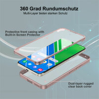 360° Grad Hülle für Samsung Galaxy S23 vollschutz Integriertem Displayschutz Rosa