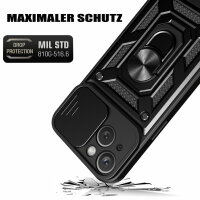 Handyhülle für Apple iPhone 15 - Panzer Case Schwarz