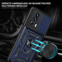 Outdoor Panzer Hülle Xiaomi 13 Lite Handyhülle mit Kameraschutz Ringhalter Case Blau