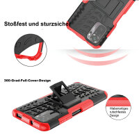 Schutz Hülle Xiaomi Handy Tasche Case Cover Silikon Schale Outdoor Handyhülle BF Xiaomi Redmi Note 10 Rot