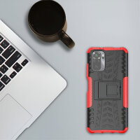 Schutz Hülle Xiaomi Handy Tasche Case Cover Silikon Schale Outdoor Handyhülle BF Xiaomi Redmi Note 10 Rot