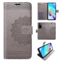 Handyhülle Xiaomi Redmi 10 2022 Hülle Handy Tasche Schutzhülle Wallet Case Etui Grau