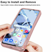 360° Grad Hülle für Samsung Galaxy A05s Handyhülle mit Integriertem Displayschut Rosa