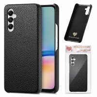Hülle Handyhülle Stoßfeste Handy Tasche Ultra-Dünn Case Leder Bumper für Samsung Galaxy A55 Schwarz