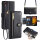 Handykette Samsung Hülle mit Band Handyhülle Kartenfächer PU Leder Umhängetasche Galaxy Xcover 7 Schwarz