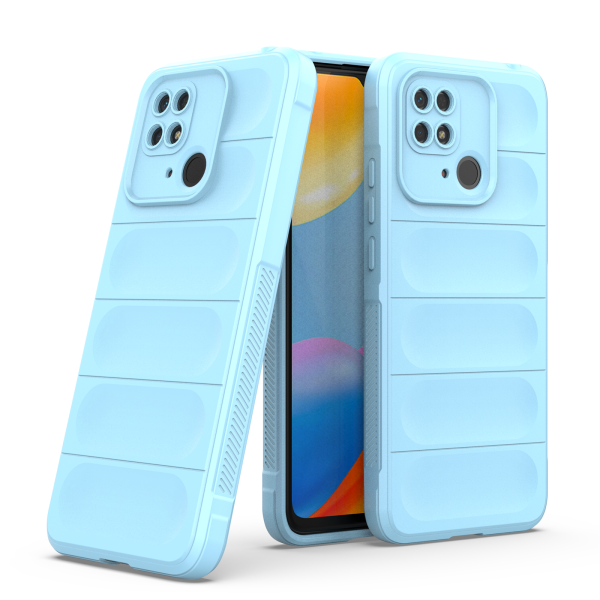 Hülle Xiaomi Redmi 10C Handyhülle Outdoor Case Back Cover Handy Tasche Bumper Hellblau