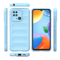 Hülle Xiaomi Redmi 10C Handyhülle Outdoor Case Back Cover Handy Tasche Bumper Hellblau
