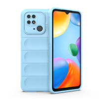 Hülle Xiaomi Redmi 10C Handyhülle Outdoor Case Back Cover Handy Tasche Bumper Hellblau