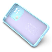 Hülle Xiaomi Redmi 10C Handyhülle Outdoor Case Back Cover Handy Tasche Bumper Hellblau