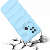 Hülle Xiaomi Redmi 10C Handyhülle Outdoor Case Back Cover Handy Tasche Bumper Hellblau