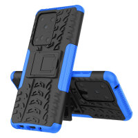 Handy Tasche für Samsung Galaxy Case Panzer Hülle Cover Schutzhülle Etui Bumper Galaxy S20 Ultra SM-G988 Blau