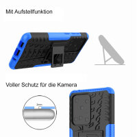 Handy Tasche für Samsung Galaxy Case Panzer Hülle Cover Schutzhülle Etui Bumper Galaxy S20 Ultra SM-G988 Blau
