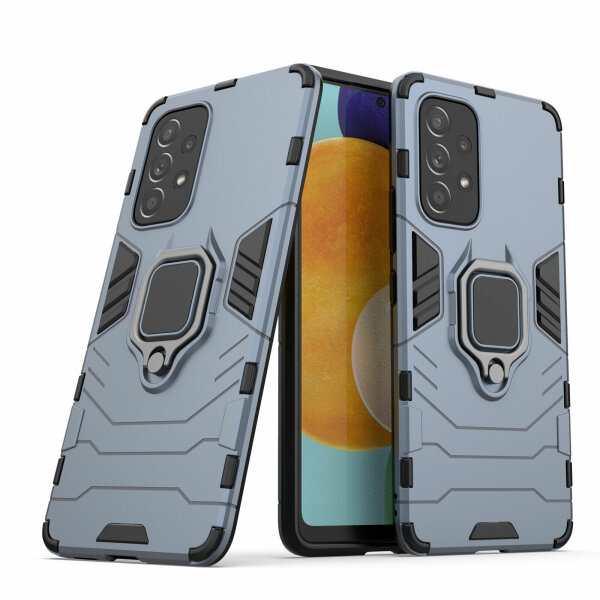 Hülle für Samsung Galaxy A53 5G, Schutzhülle Handy Tasche Ring Case Cover Bumper Türkis