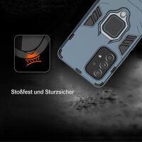 Hülle für Samsung Galaxy A53 5G, Schutzhülle Handy Tasche Ring Case Cover Bumper Türkis