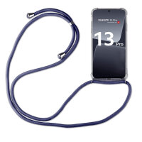 Handykette für Xiaomi 13 Pro Handyhülle mit Band Hülle mit Kordel Handy Tasche Blau